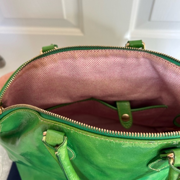 Dooney & Bourke Apple Green Patent Leather Women's Satchel Bag - Picture 12 of 12